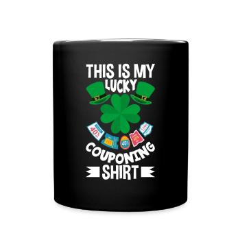 Lustiges Extrem Couponing Coupon Geschenk - Tasse einfarbig - Schwarz - Vorne