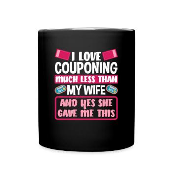 Funny Extreme Couponing Coupon Gift - Full Colour Mug - black - Front