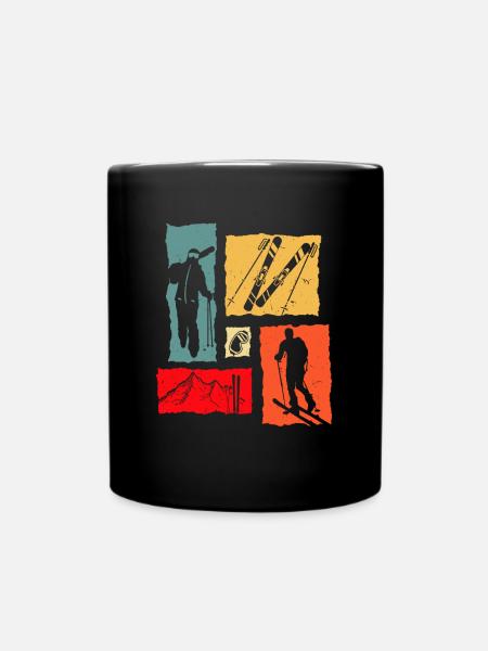 Tourenski Retro - Tasse einfarbig - Schwarz