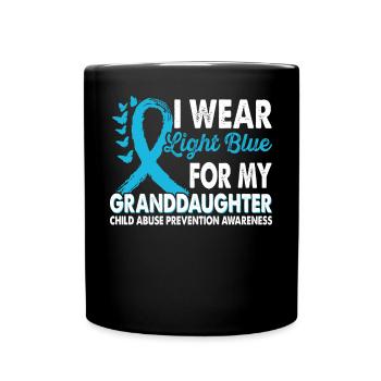 Wear light blue for awareness of the - Full Colour Mug - black - Front