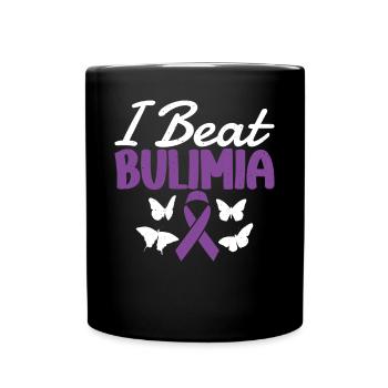 J’ai vaincu la boulimie parce que j’avais des femmes fortes. - Mug uni - noir - Devant