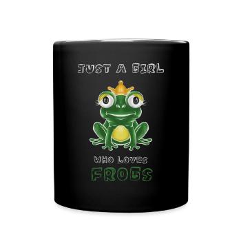 Just A Girl Who Loves Frogs - Full Colour Mug - black - Front