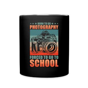 Photographe né à l’école de photographie - Mug uni - noir - Devant