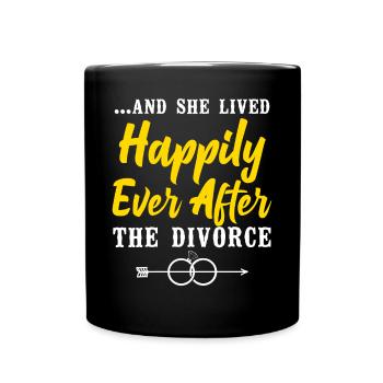 Happy Divorce Party ... And She Lived - Full Colour Mug - black - Front