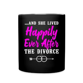 Happy Divorce Party ... And She Lived - Full Colour Mug - black - Front