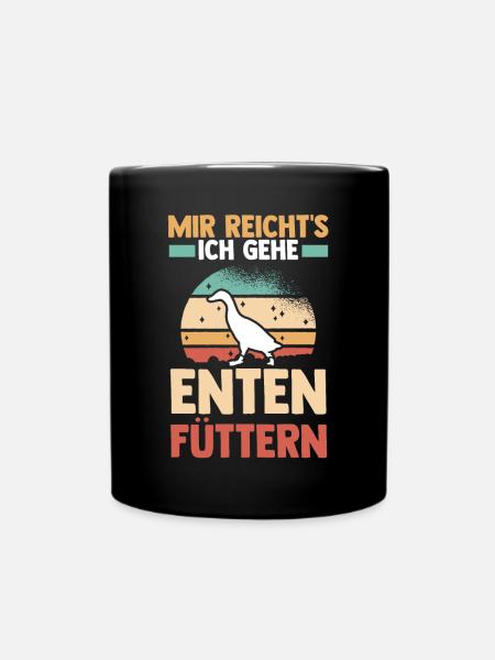 Entenliebhaber Tiermotiv Ente - Tasse einfarbig - Schwarz