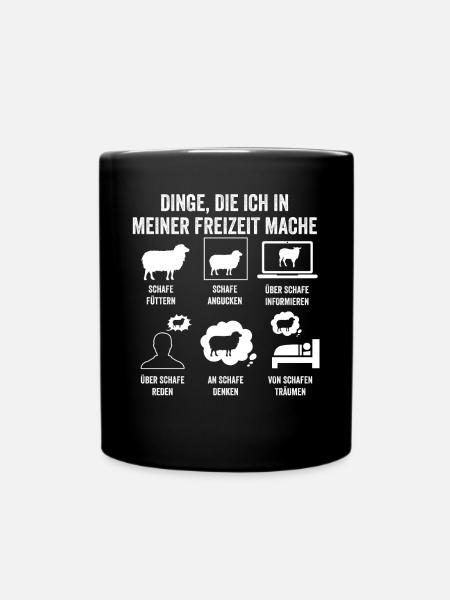 Landwirt Schäfer Bauernhof Schafe - Tasse einfarbig - Schwarz