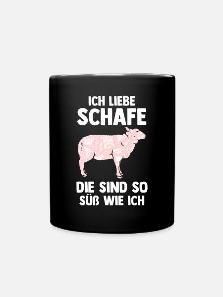 Landwirt Schäfer Bauernhof Schafe - Tasse einfarbig - Schwarz