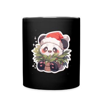 Panda Noël Panda Pandas Panda Noël - Mug uni - noir - Devant