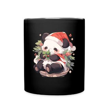 Panda Noël Panda Pandas Panda Noël - Mug uni - noir - Devant