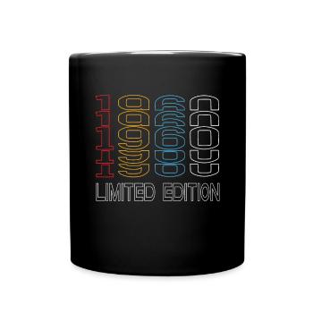 Limited Edition 1960 Birthday 1960 Vintage Retro - Full Colour Mug - black - Front