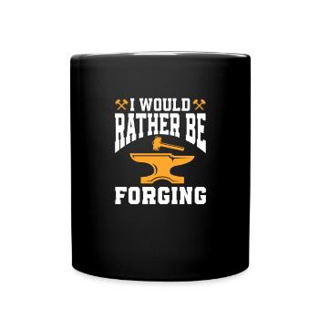 Schmied Schiede Amboss Messerschmied Geschenk - Tasse einfarbig - Schwarz - Vorne