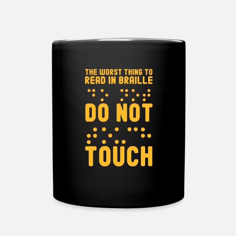 Braille Braille Blind Gift - Mug uni - noir