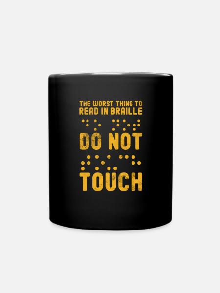 Braille - Full Colour Mug - black