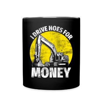 Drôle de conducteur d’excavatrice HEO - Mug uni - noir - Devant