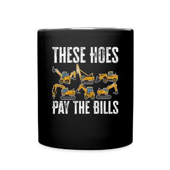 Funny Excavator Driver HEO - Full Colour Mug - black - Front