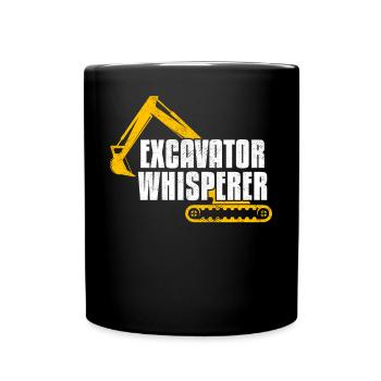 Drôle de conducteur d’excavatrice machinerie lourde - Mug uni - noir - Devant