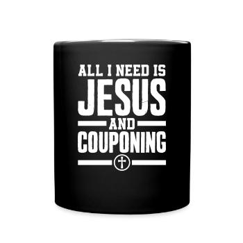 Funny Extreme Couponing Coupon Gift - Full Colour Mug - black - Front