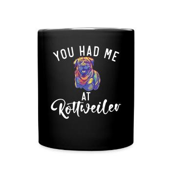 Rottweiler Gifts - Tasse einfarbig - Schwarz - Vorne