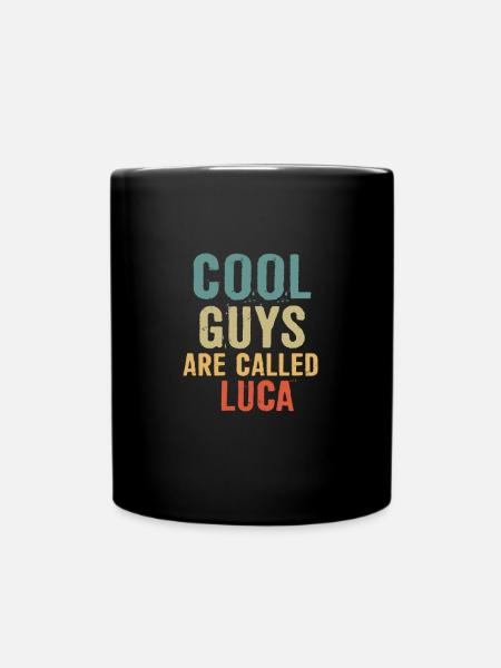 Les mecs cool s’appellent luca - Mug uni - noir