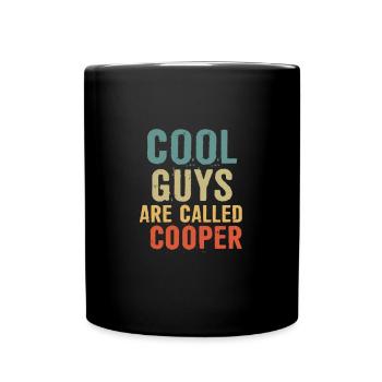 Cool guys are called Cooper - Tasse einfarbig - Schwarz - Vorne