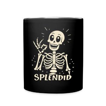 Splendid Skeleton Funny Halloween - Full Colour Mug - black - Front