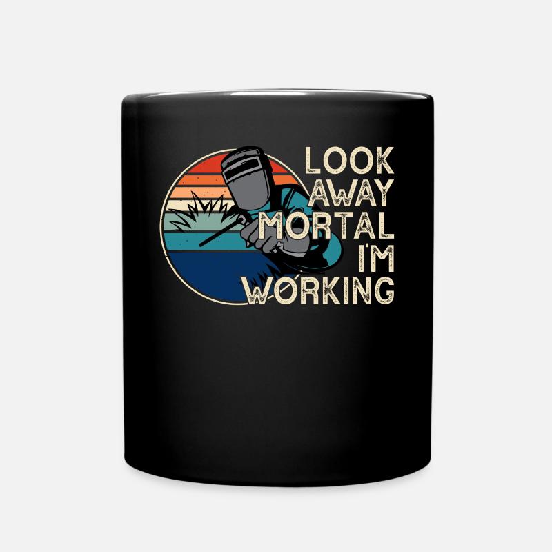 Schweißen Schweißer - Tasse einfarbig - Schwarz
