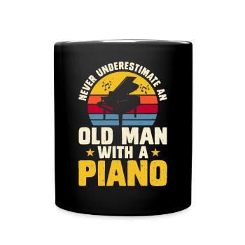 Pianiste Piano - Mug uni - noir - Devant