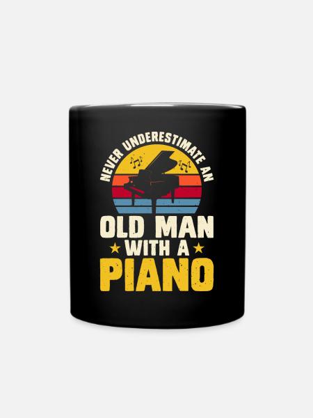 Pianist Piano - Tasse einfarbig - Schwarz