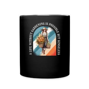Gärtner Gartenpflanze Landschaftsgärtner Floristin - Tasse einfarbig - Schwarz - Vorne