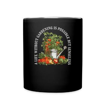 Gärtnerin Gartenpflanze Hobbygärtner Floristin - Tasse einfarbig - Schwarz - Vorne