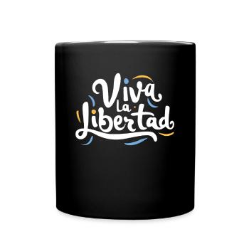 Viva La Libertad Javier Milei - Full Colour Mug - black - Front