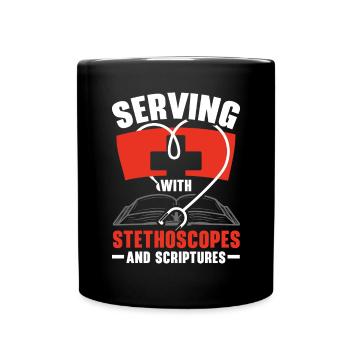 Infirmière chrétienne RN Infirmière autorisée Christianisme - Mug uni - noir - Devant
