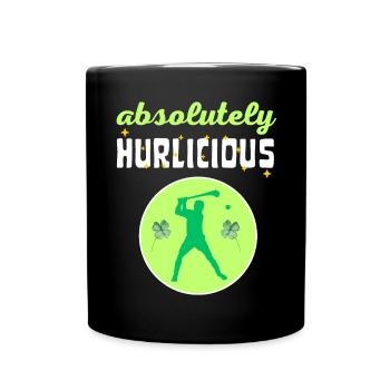 Absolutely Hurlicious Hurling Player - Full Colour Mug - black - Front