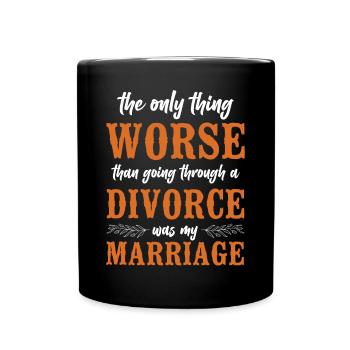 Happy Divorce Party The Only Thing - Tasse einfarbig - Schwarz - Vorne