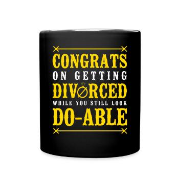 Happy Divorce Party Congrats On - Full Colour Mug - black - Front