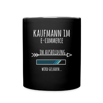 Kaufmann im E-Commerce Ausbildung Beruf Geschenk - Tasse einfarbig - Schwarz - Vorne