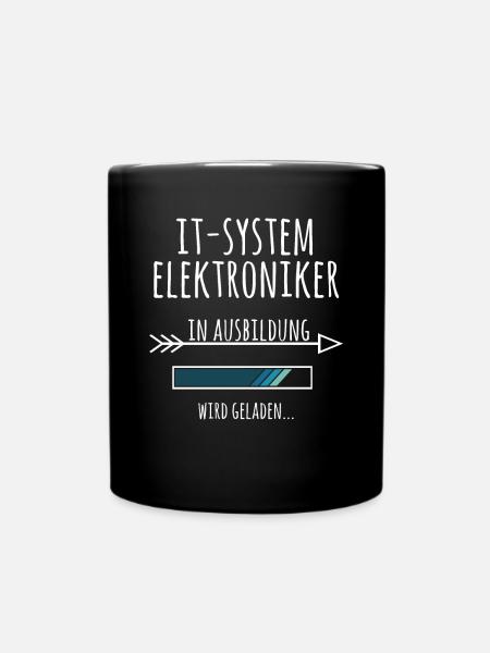 IT-Systemelektroniker Ausbildung Beruf Geschenk - Tasse einfarbig - Schwarz