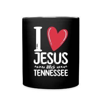 J’aime Jésus et la religion de la foi du Tennessee - Mug uni - noir - Devant