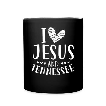 J’aime Jésus et la religion de la foi du Tennessee - Mug uni - noir - Devant
