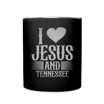 J’aime Jésus et la religion de la foi du Tennessee - Mug uni - noir - Devant