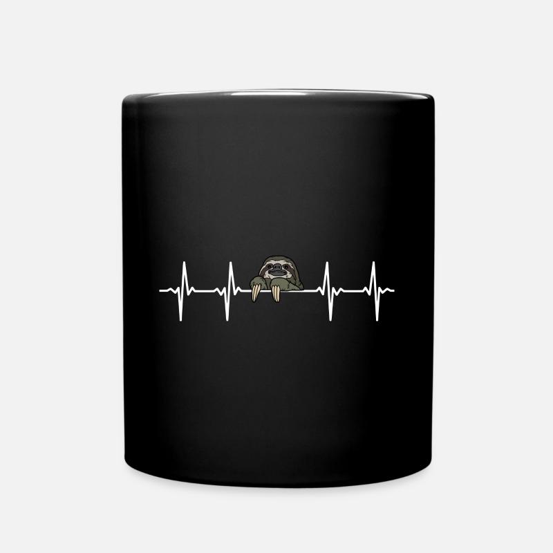 Faultier Puls - Tasse einfarbig - Schwarz