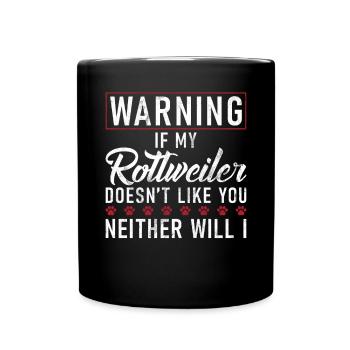 Rottweiler Gifts - Tasse einfarbig - Schwarz - Vorne