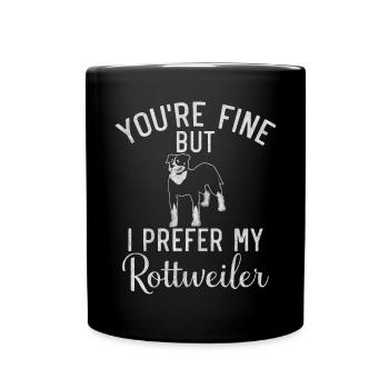 Rottweiler Gifts - Tasse einfarbig - Schwarz - Vorne