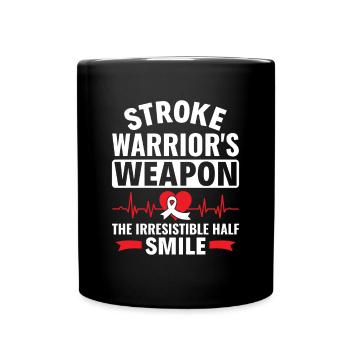 L’arme du guerrier de l’AVC : un demi-sourire irrésistible - Mug uni - noir - Devant