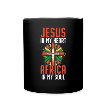 Christianisme afro-américain afro-américain Noir - Mug uni - noir - Devant