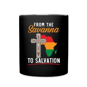 Christianisme afro-américain afro-américain Noir - Mug uni - noir - Devant