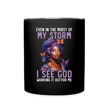 Christianisme afro-américain afro-américain Noir - Mug uni - noir - Devant