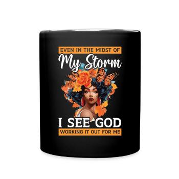 Christianisme afro-américain afro-américain Noir - Mug uni - noir - Devant