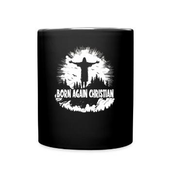 Christian Quotes Designs Born Again Christian - Full Colour Mug - black - Front